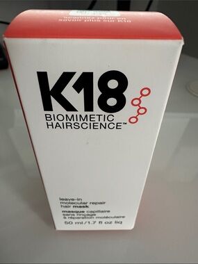 K18 Biomimetic Hairscience Leave-In Molecular Repair Hair Mask - White/Red